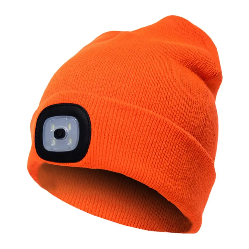 LED Lighted Beanie Cap Hip Hop Winter Hat Knit Warm Hunting Camping Running Hat Men Women Outdoor Fishing Camping Fishing Caps