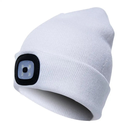 LED Lighted Beanie Cap Hip Hop Winter Hat Knit Warm Hunting Camping Running Hat Men Women Outdoor Fishing Camping Fishing Caps