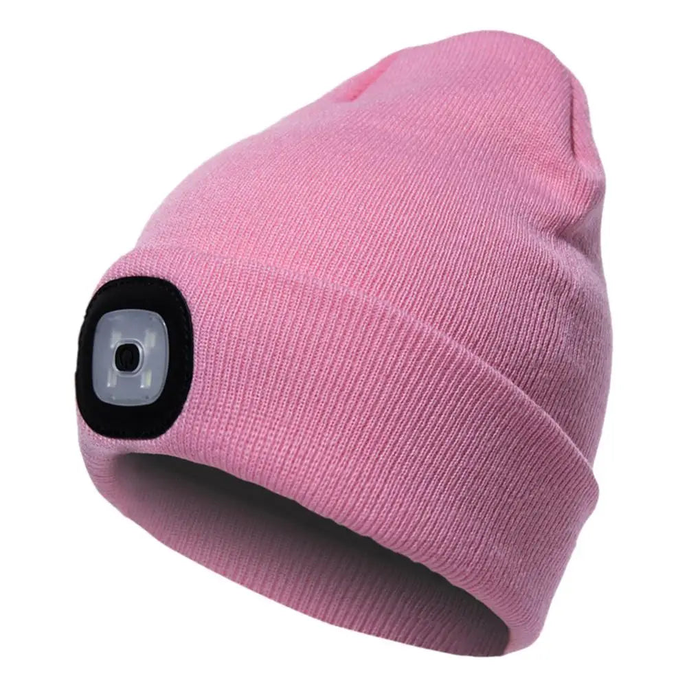 LED Lighted Beanie Cap Hip Hop Winter Hat Knit Warm Hunting Camping Running Hat Men Women Outdoor Fishing Camping Fishing Caps