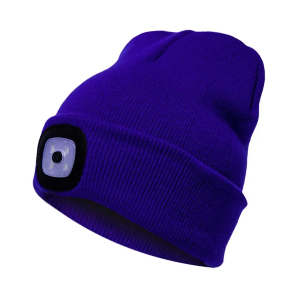 LED Lighted Beanie Cap Hip Hop Winter Hat Knit Warm Hunting Camping Running Hat Men Women Outdoor Fishing Camping Fishing Caps